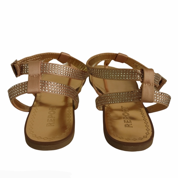Report Size 10 Rinestone Strappy Rose Gold Sandals - Picture 8 of 11